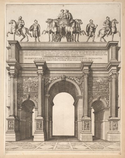 Arco de Septimius Severus em Roma de Pietro Sante Bartoli
