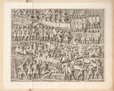 Relevos no Arco de Septímio Severo em Roma de Pietro Sante Bartoli