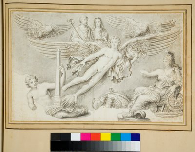 Apoteose de Antoninus e Faustina (giz) de Pietro Santi Bartoli