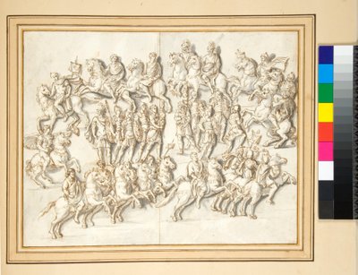 Base de coluna de Antoninus Pius, lado leste (caneta e lavagem cinza) de Pietro Santi Bartoli