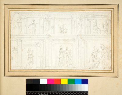 Frame de uma pintura de parede (lápis) de Pietro Santi Bartoli