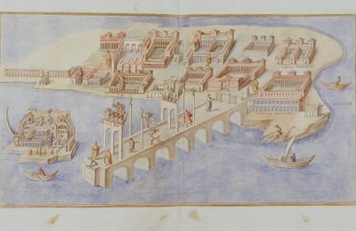 Cena do Porto MS Gen 1496, 1674 de Pietro Santi Bartoli