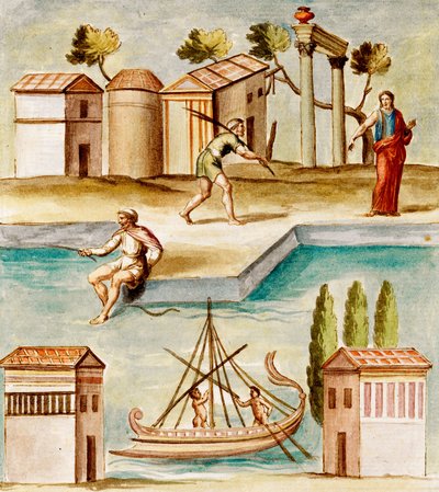 Cena do Porto MS Gen 1496, 1674 de Pietro Santi Bartoli