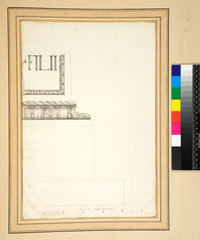A coluna de Antoninus Pius (caneta e lavagem cinzenta) de Pietro Santi Bartoli