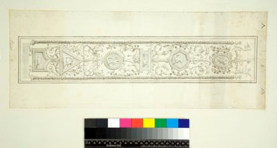 Abóbada da Villa Madama (giz preto, alguns com caneta e tinta castanha. cor com aguarela) de Pietro Santi Bartoli