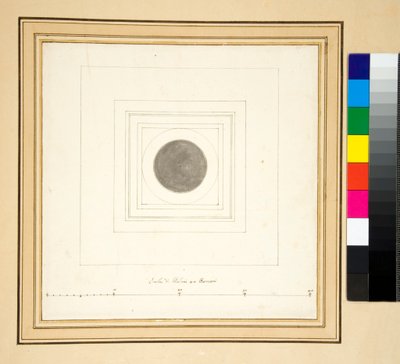 plano da coluna de Antoninus Pius (caneta e lavagem) de Pietro Santi Bartoli