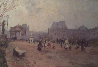 Vista dos Jardins Tuileries, Paris de Pietro Scoppetta