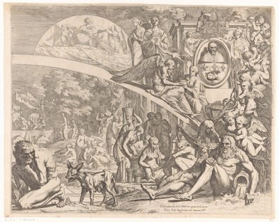 Allegorie ter ere van paus Innocent X de Pietro Testa