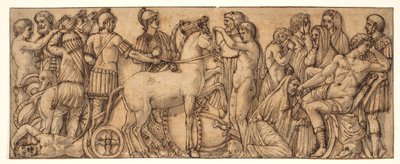 Friso de um sarcófago romano (?) de Pietro da Cortona