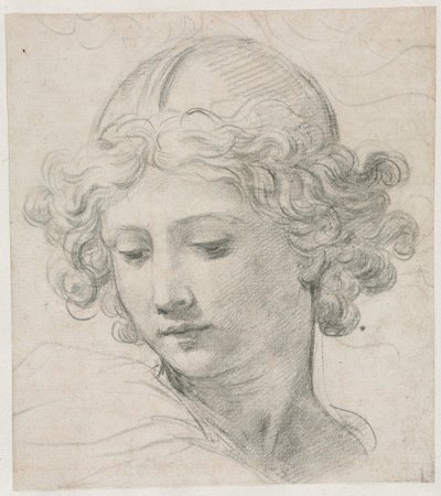 Estudo para o Chefe de São Miguel, 1633. de Pietro da Cortona