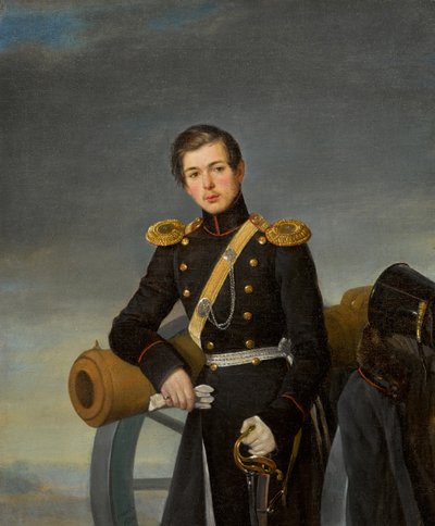 Retrato de Alexander Nikolaevich Karamzin 1815-1888, depois de 1836. de Pimen Nikitich Orlov