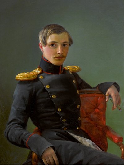 Retrato de Andrei Nikolaevich Karamzin 1814-1854, 1836. de Pimen Nikitich Orlov