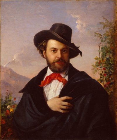 Auto-retrato, 1851 de Pimen Nikitich Orlov