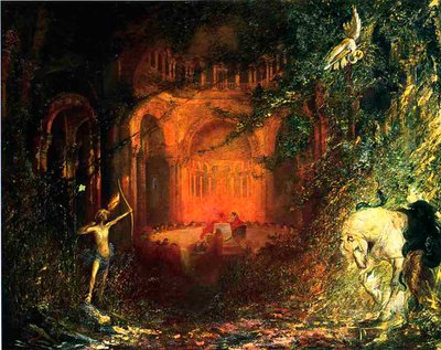 Parzifal e os Cavaleiros do Santo Graal, c.1902 de Pinckney Marcius Simons