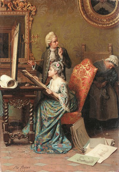 A lição de pintura de Pio Ricci