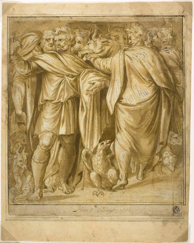 Cena de sacrifício de Polidoro da Caravaggio