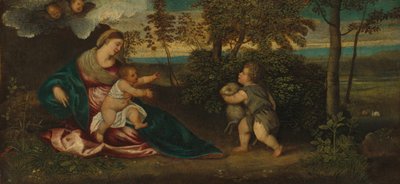 Madonna and Child and the Infant Saint John in a Landscape, 15401550. de Polidoro da Lanciano