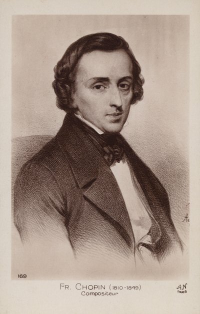 Frederic Chopin, compositor e pianista polonês (1810-1849) de Polish School
