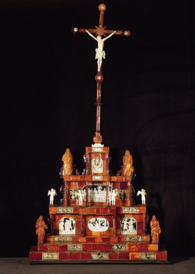 Altar portátil, oficina de Michael Redlin, Gdansk (madeira, âmbar e marfim) de Polish School