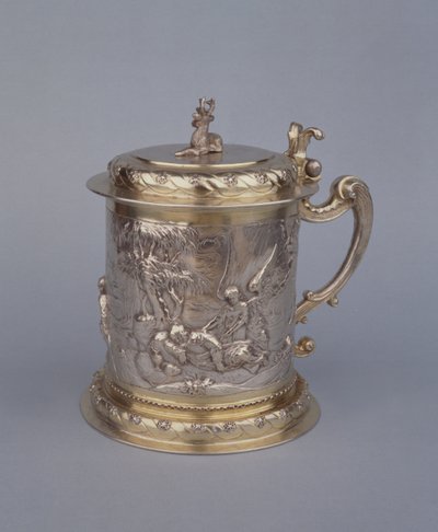 Tankard com cenas da vida do profeta Elias (prata e prata dourada) de Polish School