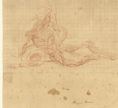 Deus do rio em contorno de Pompeo Batoni