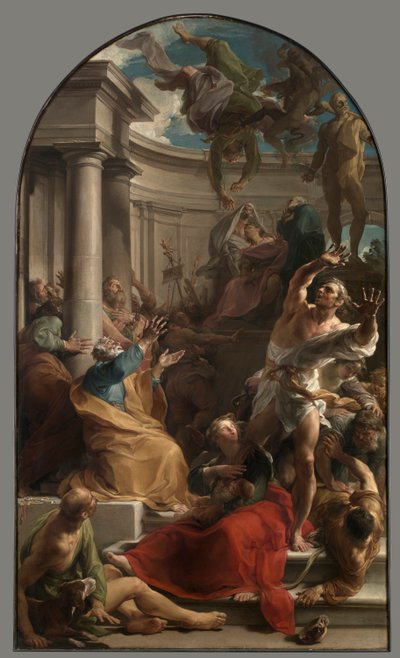 A queda de Simon Magus, c. 1745-1750. de Pompeo Batoni