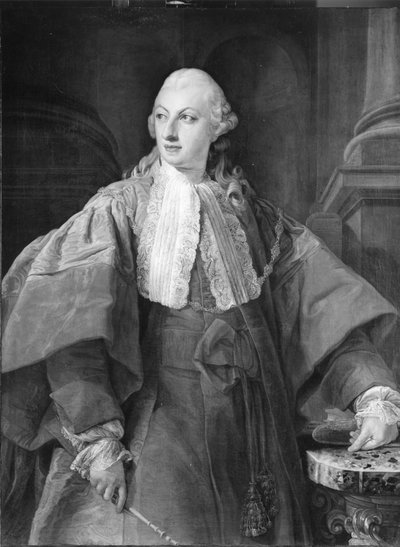 Retrato do príncipe Abbondio Rezzonico como senador de Roma de Pompeo Girolamo Batoni