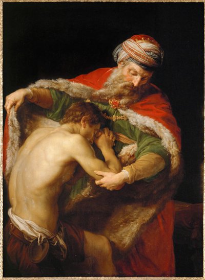 O regresso do filho pródigo (óleo sobre tela) de Pompeo Girolamo Batoni