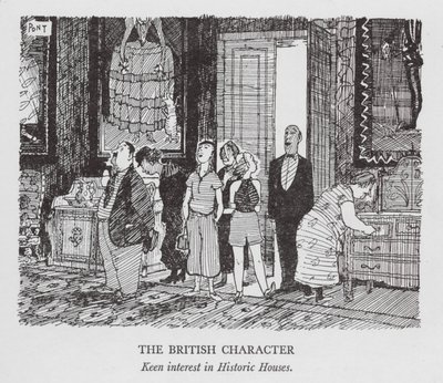 O carácter britânico, grande interesse pelas casas históricas (litografia) de Pont (1908 40)