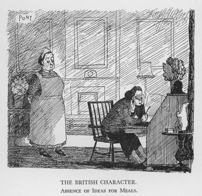 The British Character, Ausence of Ideas for Meals (litho) de Pont