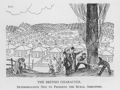 O Caráter Britânico, Determinação de Não Preservar as Amenidades Rurais (litho) de Pont