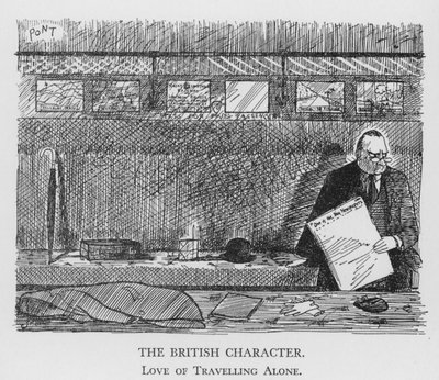 The British Character, Love of Travelling Alone (litho) de Pont