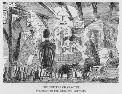 O Personagem Britânico, Predilecção por casas de campo de fim-de-semana (litho) de Pont