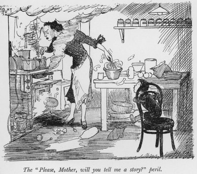 O perigo do "Por favor, mãe, podes contar-me uma história?" (litho) de Pont