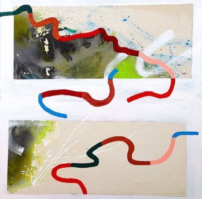 Linhas sinuosas e coloridas de Poonam Choudhary