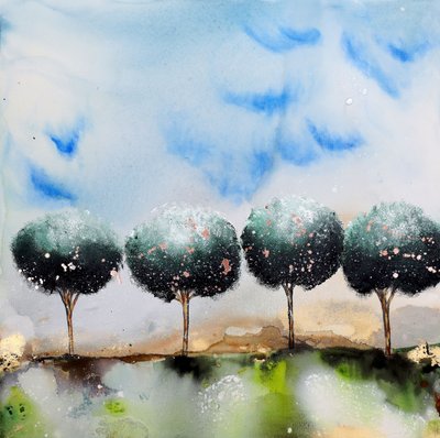 Árvores de paisagem serenas de Poonam Choudhary