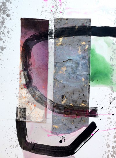 Colagem abstrata texturada de Poonam Choudhary