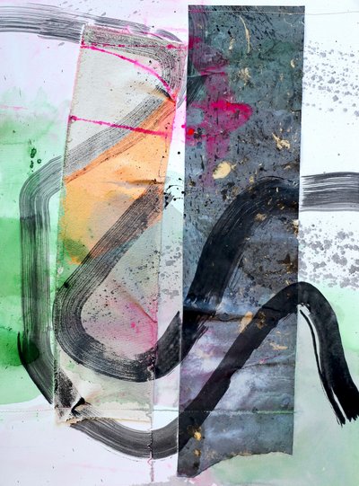 Traços abstratos vibrantes de Poonam Choudhary