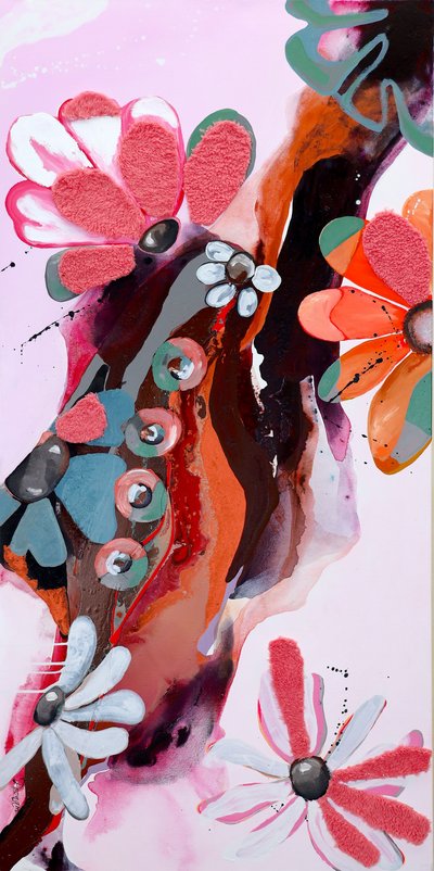 Abstrato floral vibrante de Poonam Choudhary