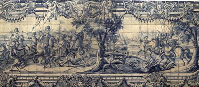 Alexandre o Grande (356-323 AC) lutando contra os persas - Plaque d