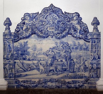 Alegoria da Terra - Azulejos, faiança pintada de Portuguese School