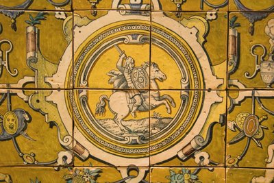 Armas de Teodosio II (1568-1630) Duque de Bragança (cerâmica) de Portuguese School