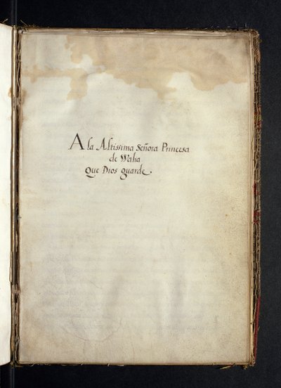 Dedicação à Infanta Maria de Espanha, a partir de uma história das peregrinações das Syon Nuns, compiladas em Lisboa no início do século XVII de Portuguese School
