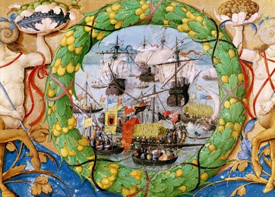 Festival da Frota Portuguesa, ilustração de Lettura Nova de Alem Douro, 1513 de Portuguese School