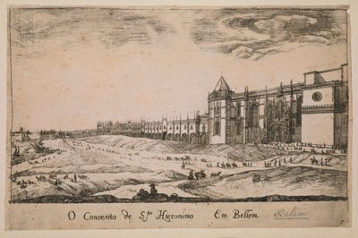 Mosteiro dos Jerónimos no distrito de Belém, Portugal 1662 de Portuguese School