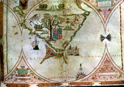 Estreito de Magalhães (vellum) de Portuguese School
