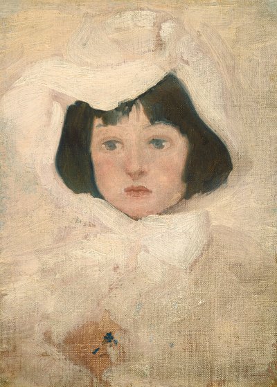 menina de branco de Possibly American or British 19th Century