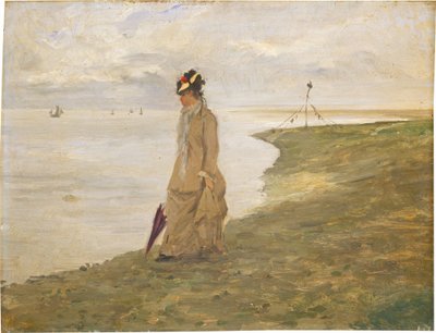 Mulher à beira-mar de Possibly French 19th Century