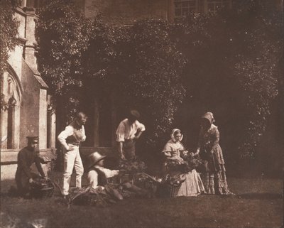 Os Vendedores de Frutas, c. 1845. de Possibly by William Henry Fox Talbot.
