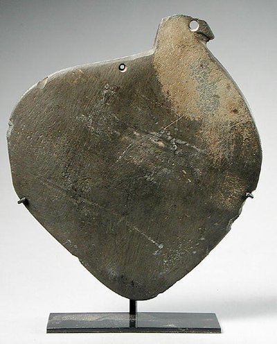 Paleta de cabeça de ave, possivelmente uma galinha-pintada, Período Naqada II, c.3500-3100 BC (xisto verde) de Predynastic Period Egyptian